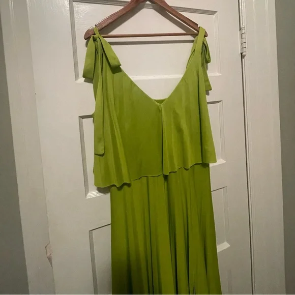 Green pleated crop maxi - Picture 8 of 10